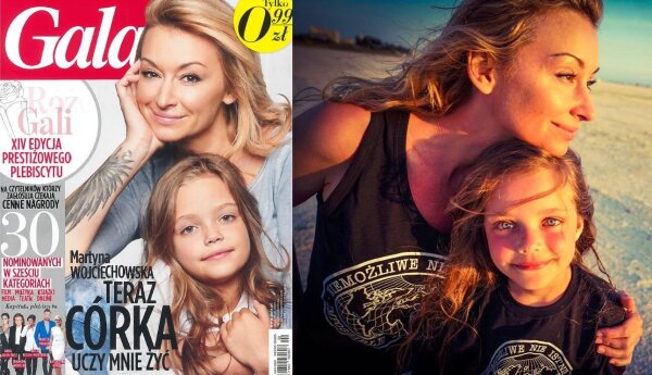 Martyna Wojciechowska z córką na okładce